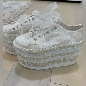 Platform wedding sneakers